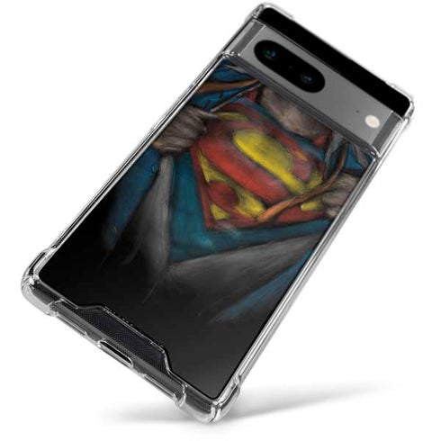 DC Comics Superman Pastel Art Google Pixel 7a Clear Case